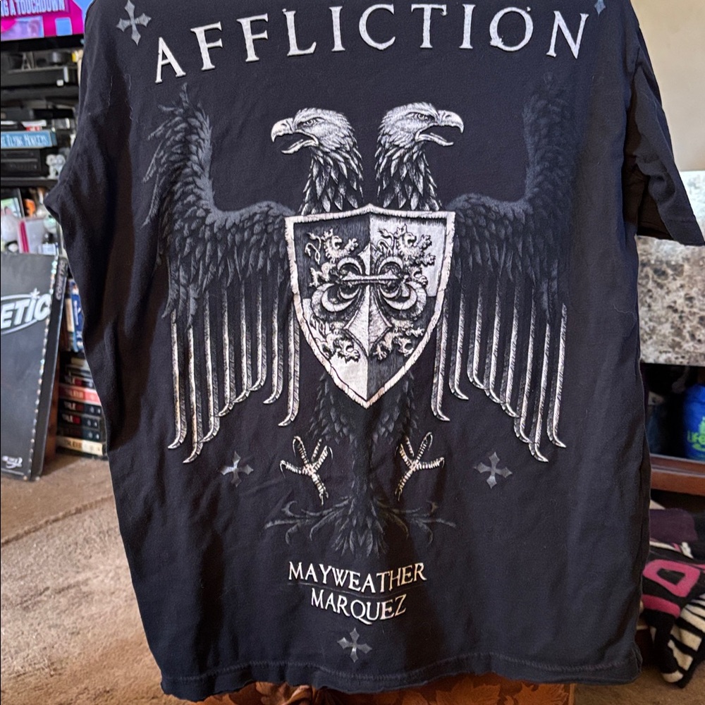 Affliction Charcoal Double Eagle Tee
